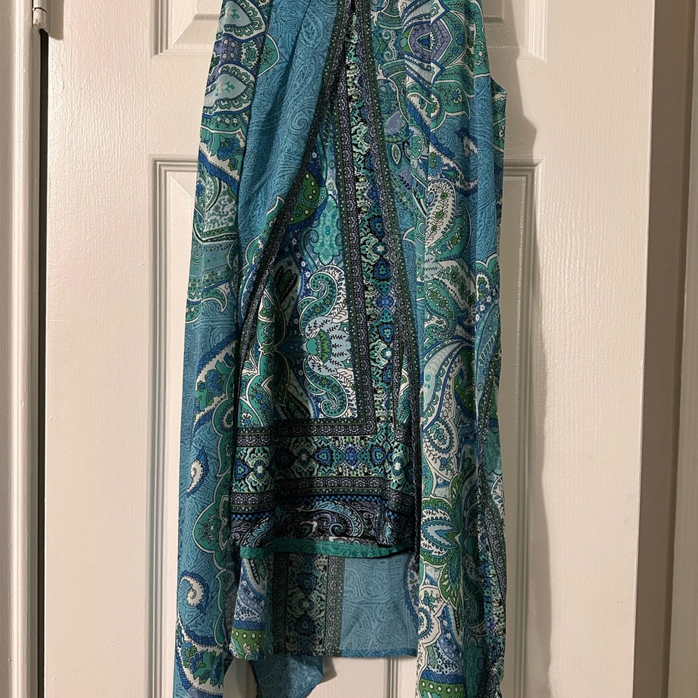 Blue and Green Paisley Tank Top Roz & Ali